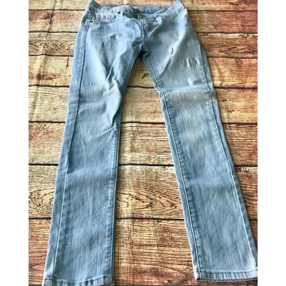 Levi's Girls Signature Leggings Faded Blue Stretch Cotton Skinny Denim Jeans 10 - Picture 1 of 9